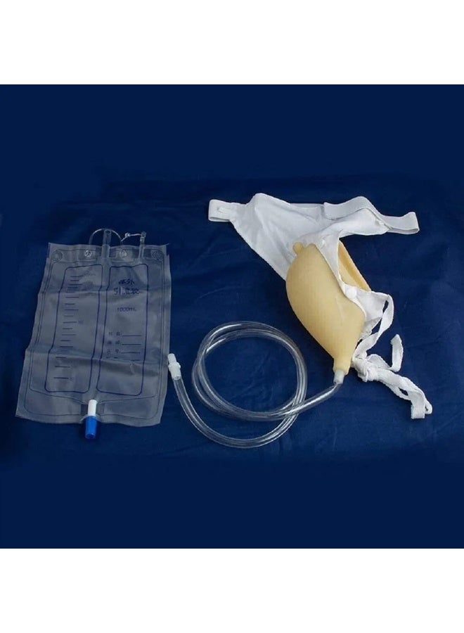 Wearable Male Urinal System – Reusable Urine Collection Bag with Breathable Cotton Panty – Portable Incontinence Kit for Elderly, Bedridden, and Mobility Care - Image 1